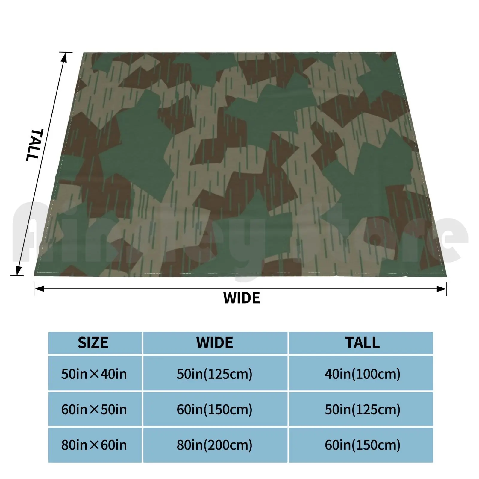 World War 2 German Camouflage. Splittermuster. Blanket Fashion Custom Splittermuster Flecktarn Ww2 Camo