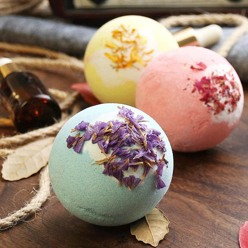 Essential Oil Bath Salts Ball Cleaning Body Exfoliating Moisturizing Bubble Balls Children Bathtub Bath Ball Shower Accessories