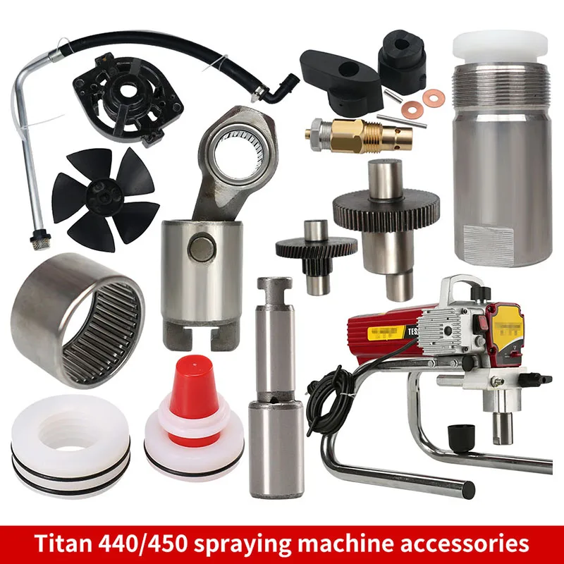 Titan 440i 450e airless acessórios da máquina de pulverização bomba corpo selo anel pistão haste engrenagem tubo sucção rolamento peças reparo