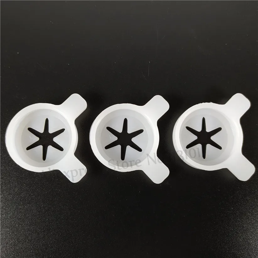 3 pcs/lot Modeling Caps of Ice Cream Machine Spare Parts Hexagram Snowflake Shaped Moulding Lids Accessories Inner Diameter 29mm