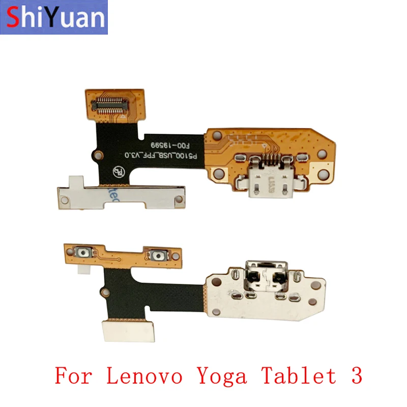 USB Charging Port Module Connector Port Flex Cable For Lenovo Yoga Tablet 8.0 P5000 P5100 Microphone Replacement Parts