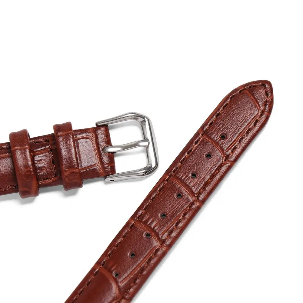 1PC Fashion Genuine Leather Watch Band Strap 16mm 20mm 22mm Soft Sweatband Steel Buckle Vintage Wrist Watchband Sports Belt