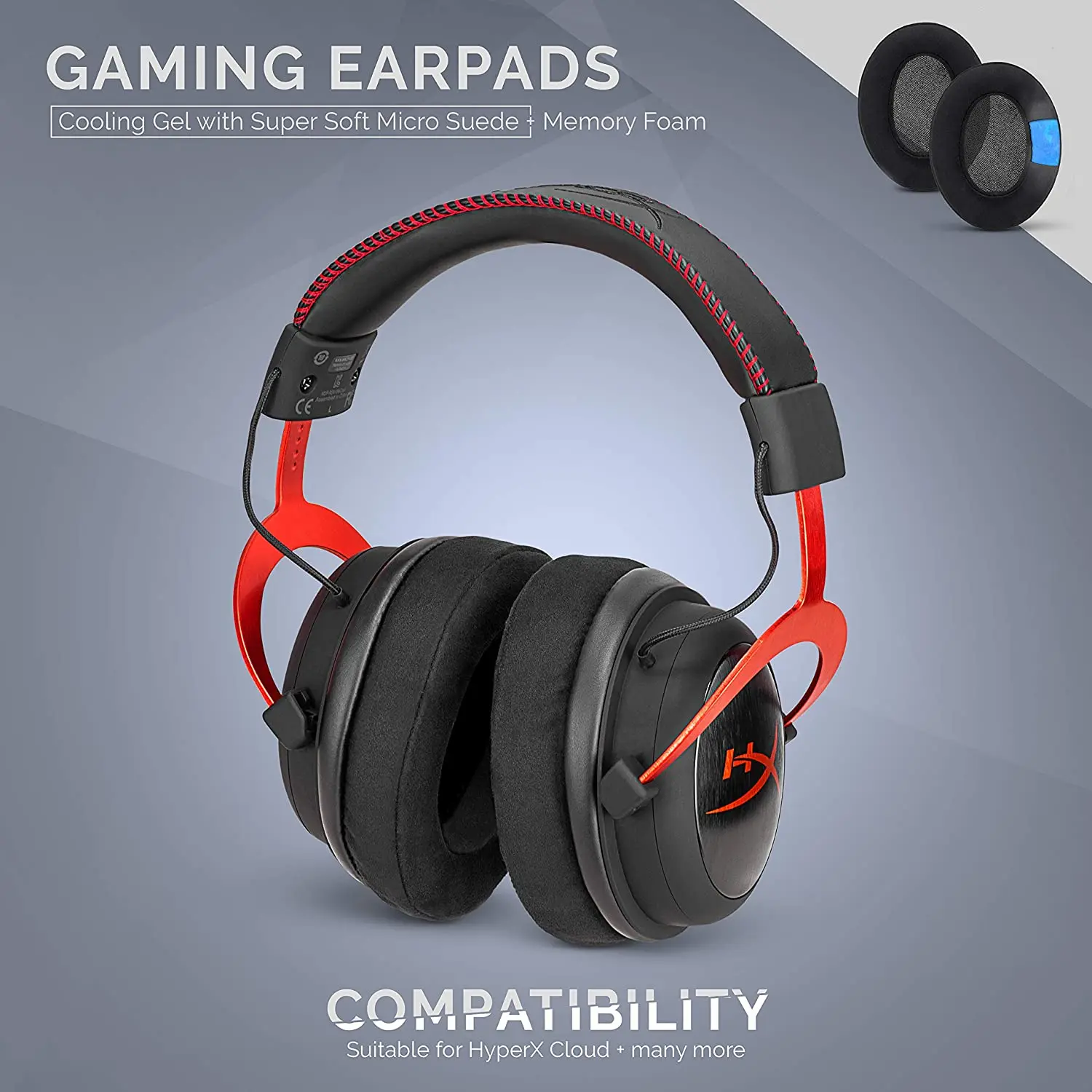 وسادات أذن للألعاب لـ SteelSeries Arctis ، HyperX Cloud وغيرها من سماعات رأس للألعاب ، ATH M50X ، SHURE وسماعات رأس أخرى (انظر القائمة) ، Coo