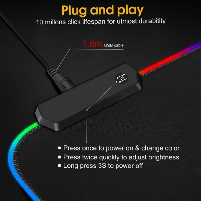Gaming Mouse Pad RGB Computer Mouse Pad Large Gaming Mousepad XXL Mouse Pads LED Gamer Mause Carpet 900x400 Desk Mat For CS LOL