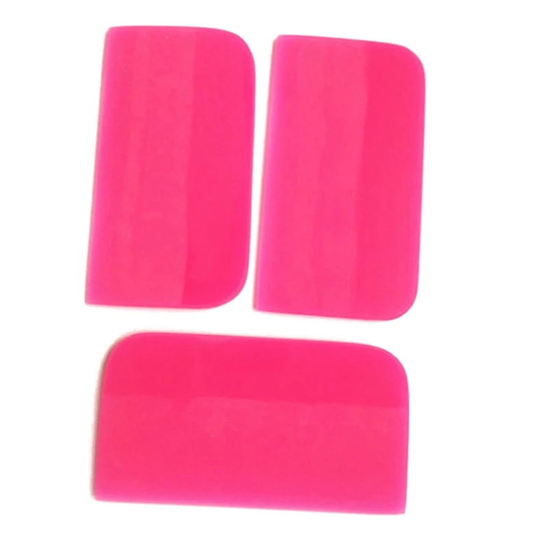 10*5.5cm Pink Scraper Soft Rubber Squeegee Tint Tool Glass Water Wiper Car Styling Sticker Accessories Window Film Card Squeegee