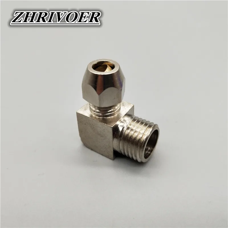 تركيبات هوائية ذكر الموضوع 1/8 "1/4" 3/8 "1/2" الكوع النحاس صالح 4 6 8 10 12 14 16 مللي متر OD أنبوب مقرنة محول موصل