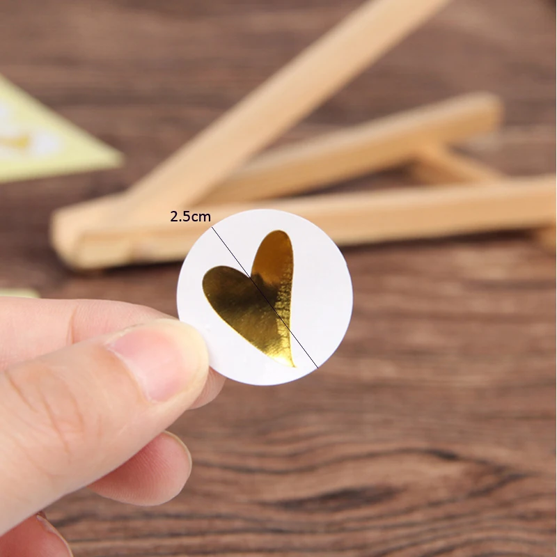 160 Stück/Los Runde Herz-Geschenk-Siegel-Etiketten, selbstklebende Kraftpapier-Siegel-Aufkleber für Backwaren, lustige DIY-Arbeiten – Detail 34