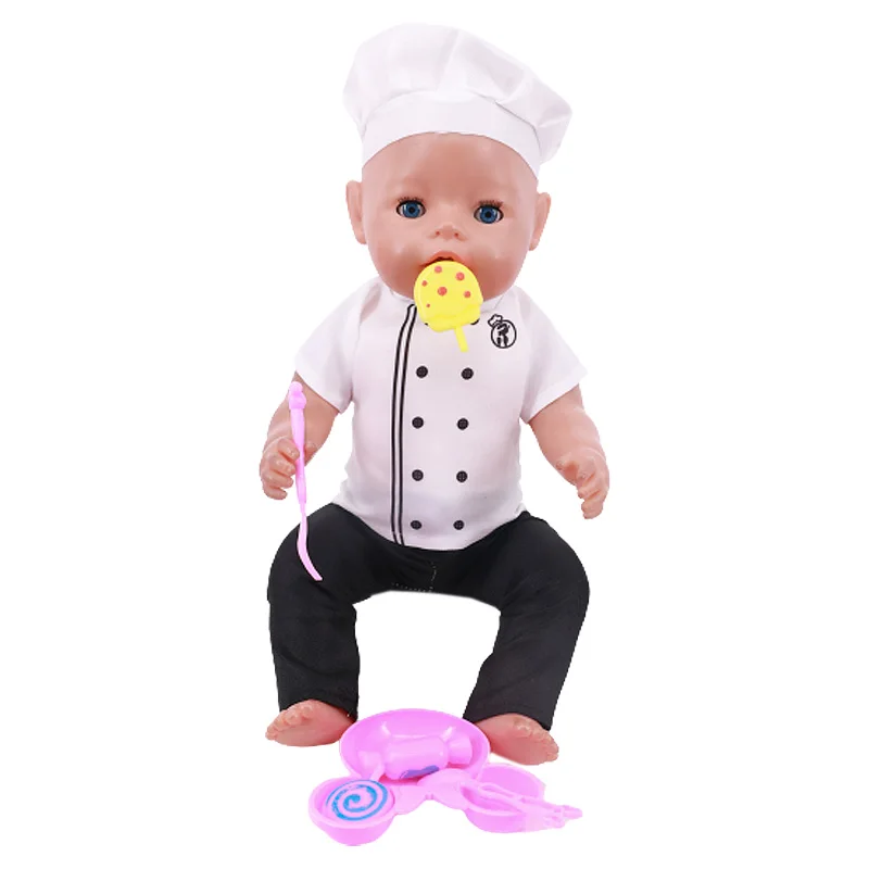 Doll Nurse Doctor Clothes Tableware Accessories Fit 18 Inch American&43Cm Baby New Born Zaps Doll Reborn Generation Girl`s Toy