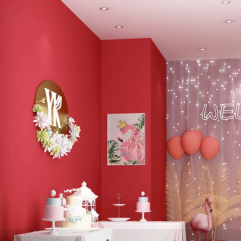 Living Room Bedroom Renovation Film Furniture Waterproof Wall Stickers Home Decor Removable Solid Color Self Adhesive Wallpaper