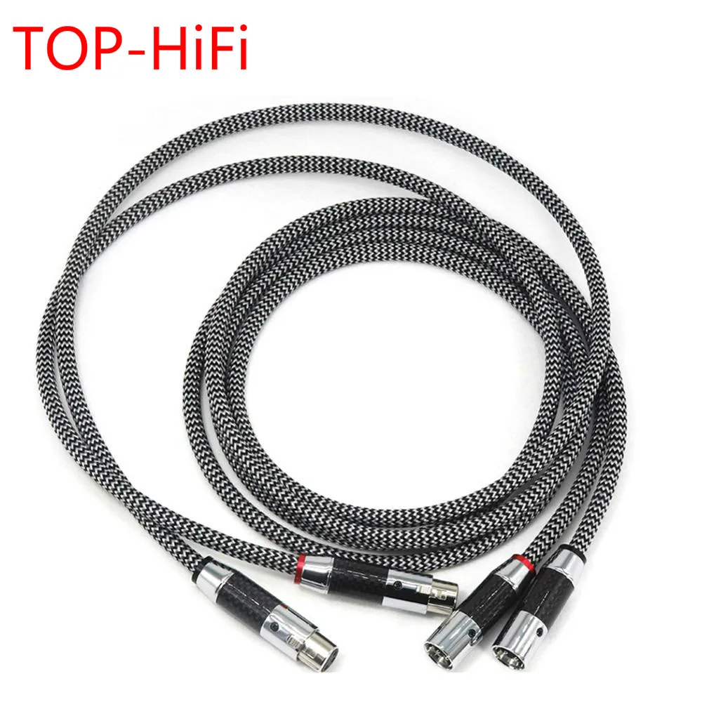 

TOP-HiFi Pair Silver Plated QED Audio XLR Balanced Interconnection Cable for Carbon Fiber XLR Plug Connector