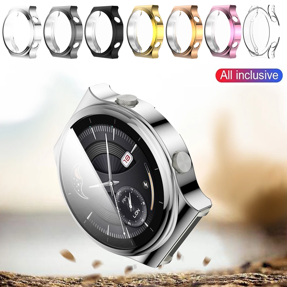 นาฬิกาสำหรับHuawei GT 2 Proสมาร์ทนาฬิกาTPU Shell GT2ชุบProtectorนาฬิกาอุปกรณ์เสริมฝาครอบกรณี