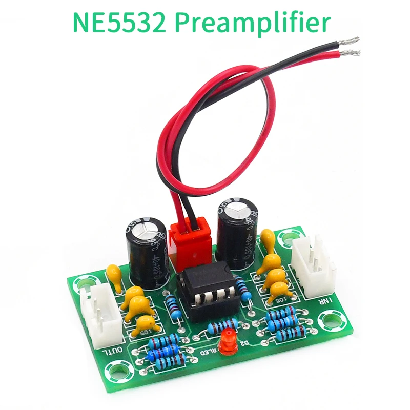 UNISIAN NE5532 Auido Preamplifier Board NE5532 OP AMP ชิป DC12-30V สำหรับเครื่องขยายเสียง