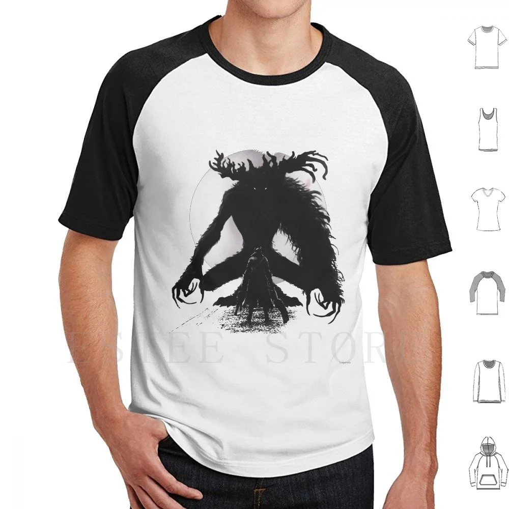 Hora para caçar t camisa diy tamanho grande 100% algodão bloodborne cleric besta caçador lua sacrifício caça fantasia gótico horror eldritch