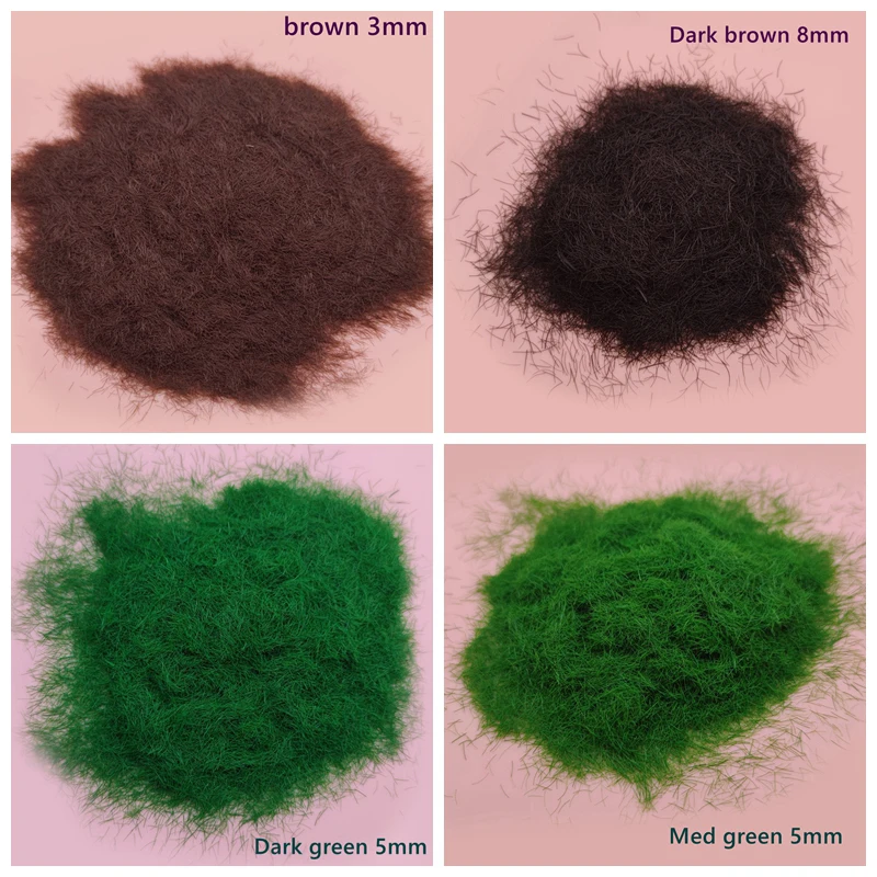 30g Grass Powder Miniature Scene Model Material Blend Turf Flock Lawn STATIC GRASS Powder Hobby Craft Accessory 3MM/5MM/8MM