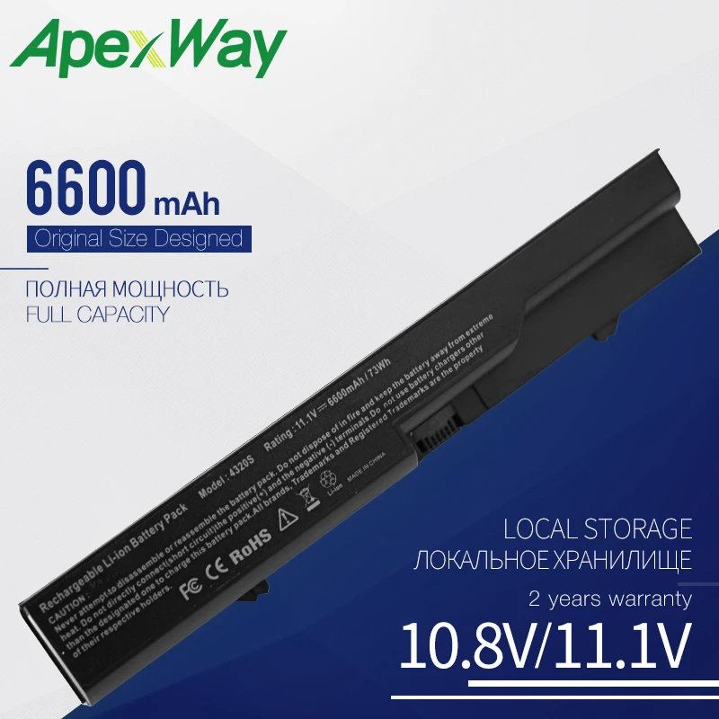 

9 Cells 6600mAh Laptop Battery For HP ProBook 4320 4325s 4320s 4321 525s 4321s 4520s 4320t 4326s 4420s 4421s 4425s 4520 620 625