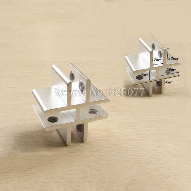 Brand New 10PCS Multi-functional Aluminum Alloy Glass Clamps Acrylic Board Frame Glass Shelves Fixed Holder Brackets Connectors