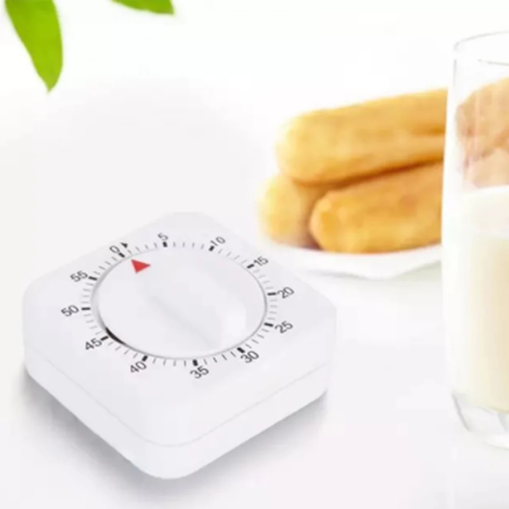 60 Phút Bếp Hẹn Giờ Đếm Ngược Báo Động Nhắc Nhở Vuông Trắng Hẹn Giờ Cơ Học Cho Nhà Bếp Nhà Dụng Cụ Nướng Bánh