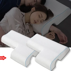 QCZX almohada de cama de espuma viscoelástica, almohada de presión de rebote lento, almohada de salud para el cuello, almohada de pareja multifunción, almohada de mano antipresión