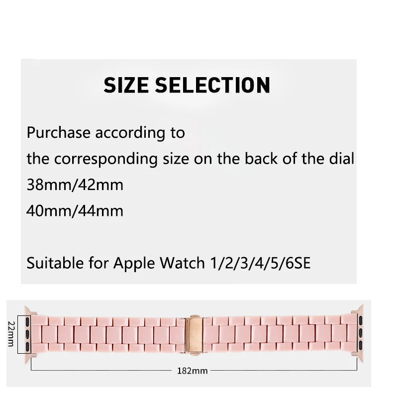 UTHAI F28 Bracelet for apple watch band 44mm 40 38 42 41 45 Fashion imitation resin loop smartwatch  iwatch serie 3 4 5 6 se 7 8