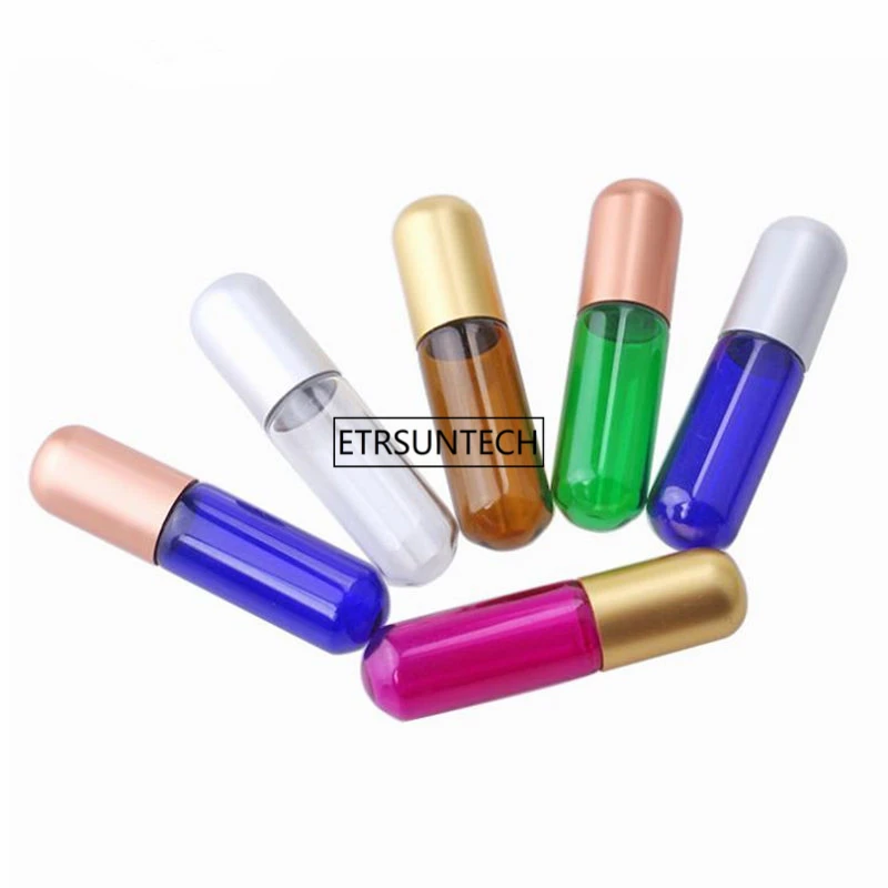 

100pcs 5ml Roll On Glass Bottles Roller Ball for Perfume Essential Oil Vials Mini Roller Bottle F3323