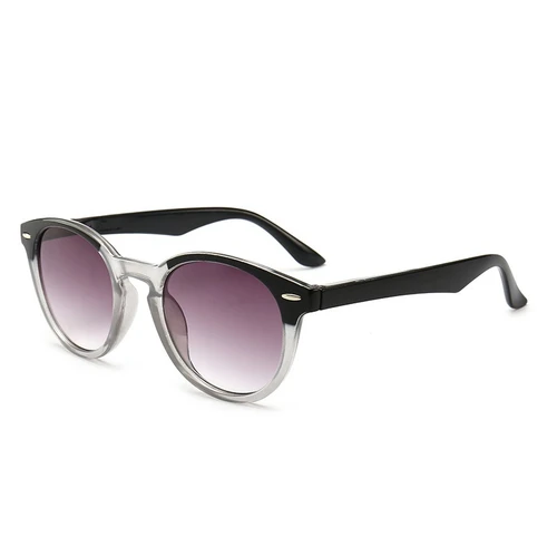 Imagen 2 del producto Gafas de sol de lectura redondas Unisex a la moda, gafas para presbicia con lentes transparentes para hombres y mujeres, gafas ópticas dioptrías + 100 + 200 + 300 + 400