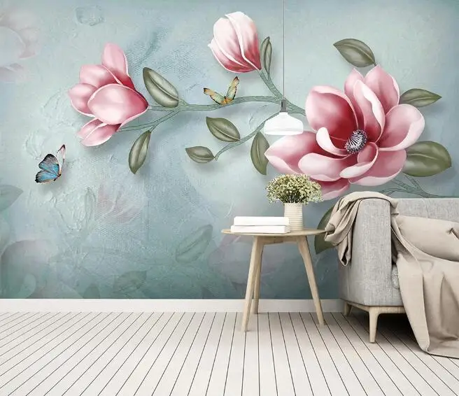 

Watercolor Flower Wallpaper Photo Paper for Bedroom Decor Contact Mural Luxury Home Canvas Murals Custom