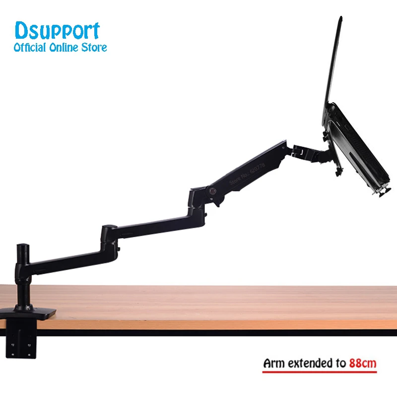 8013T Aluminum Alloy Desktop Mount Ultra-long Arm Dual-use Laptop Desk / Monitor Holder Mount Arm Full Motion Notebook Bracket