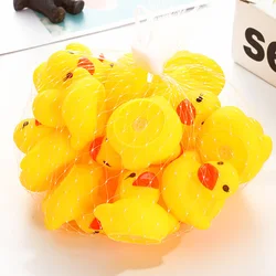 100pcs/lot Squeaky Rubber Duck Duckie Bath Toys Baby Shower Water Toys for baby Children Birthday Favors Gift free shipping