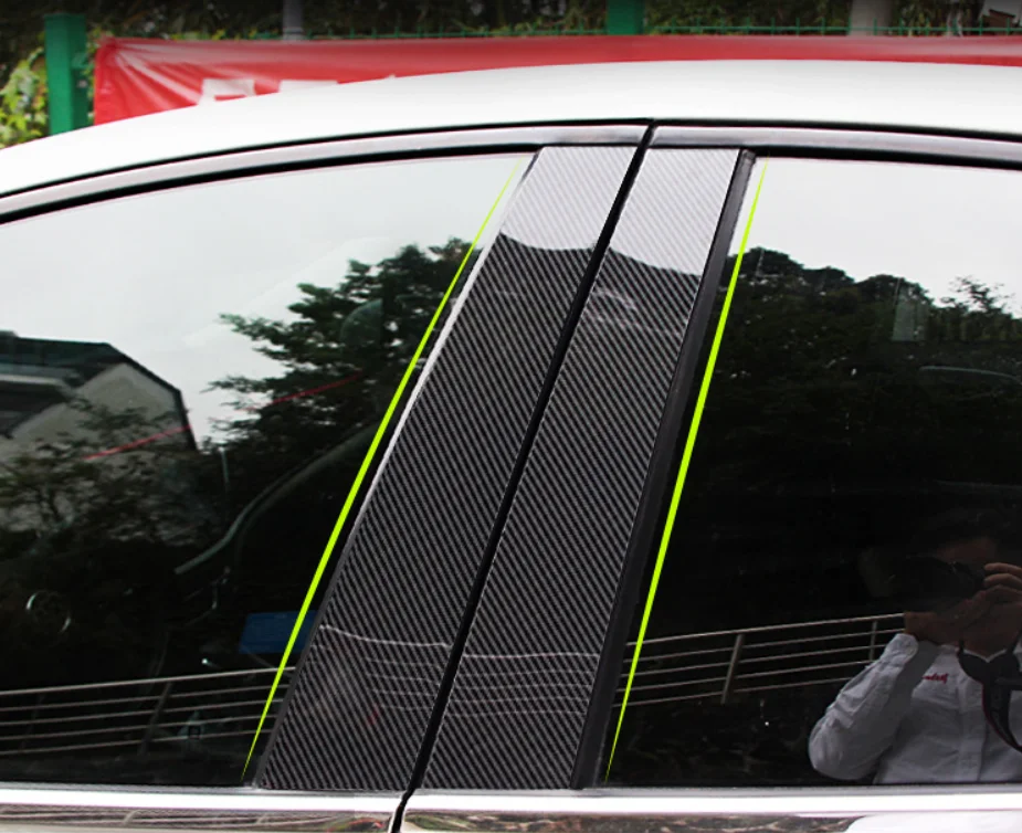 

Carbon Fiber Car Window Pillar Posts Cover Trim Stickes For Audi Q3 Q5 Pillars Protect Cover Trim Accessories