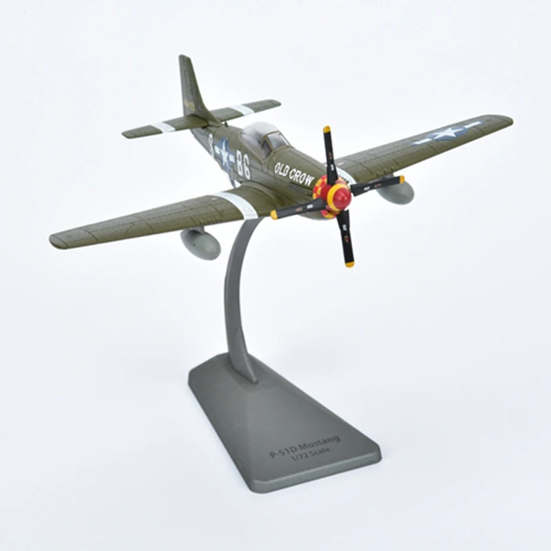 JASON TUTU Diecast Metal 1/72 Scale American Army Airlines P-51D Mustang Fighter P51 Airplane Model Military Drop shipping