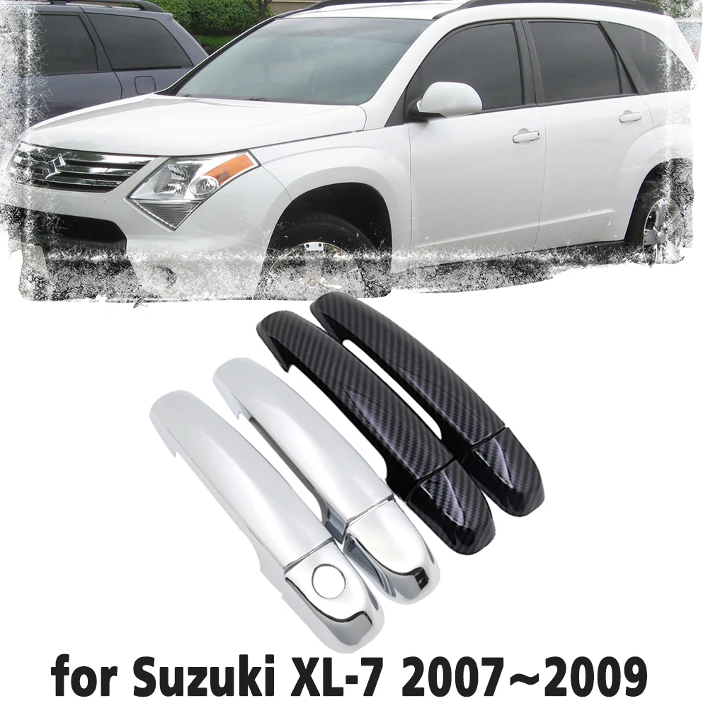 

Black Carbon Fiber handle Or Chrome Side Door Cover Trim Set for Suzuki XL-7 2007 2008 2009 Car Accessories Stickers