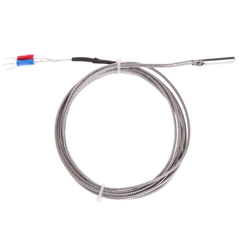 2m K-Type Thermocouple Temperature Sensor 0-600℃ 5*30mm Probe Stainless Steel