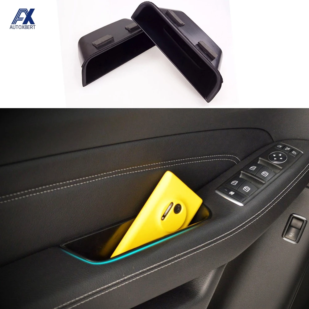 For Mercedes-Benz GL/GLS-Class X166 ML/GLE-Class W166 2012-2018 Door Storage Box Grab Tray Phone Holder Handle Pocket Container