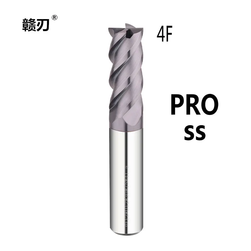 Roughing End Mills Solid Carbide 3 Flutes 4 Teeth  Lron Aluminum Stainless Steel MDF Fiberglass Acrylic Wood Copper Plastic