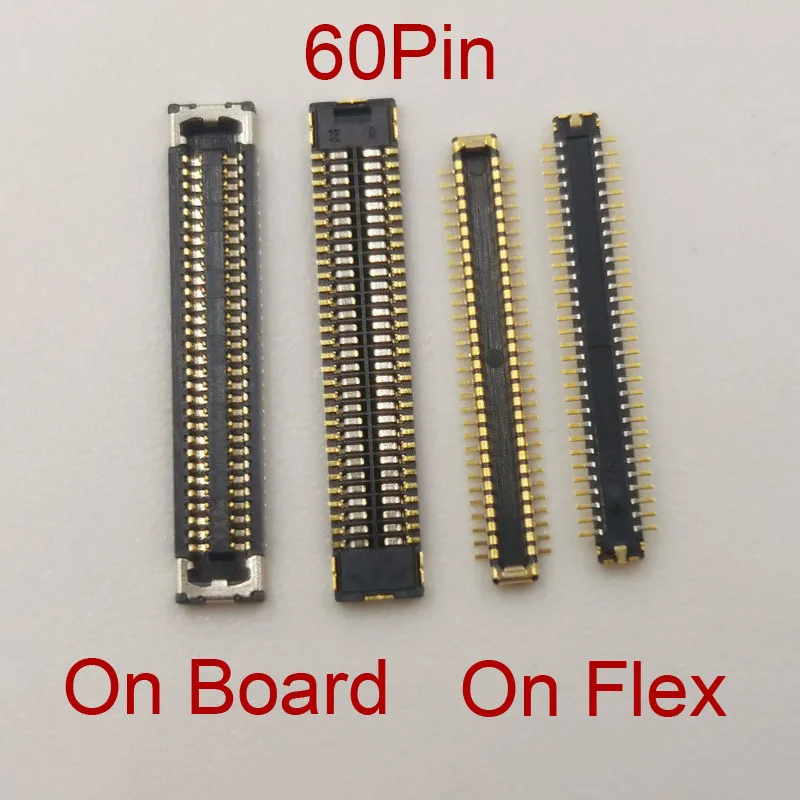 5Pcs 60 Pin LCD Display Screen Flex FPC Connector On Motherboard For Samsung Galaxy A01 A015V A015F A015 M01 M015 M015F M015G