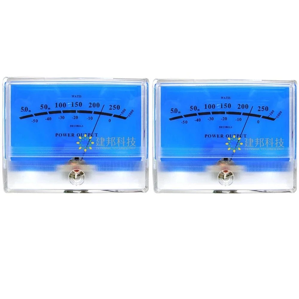 8pcs Classic Lake blue DB Header Level Audio Power Amplifier VU Meter McIntosh figure