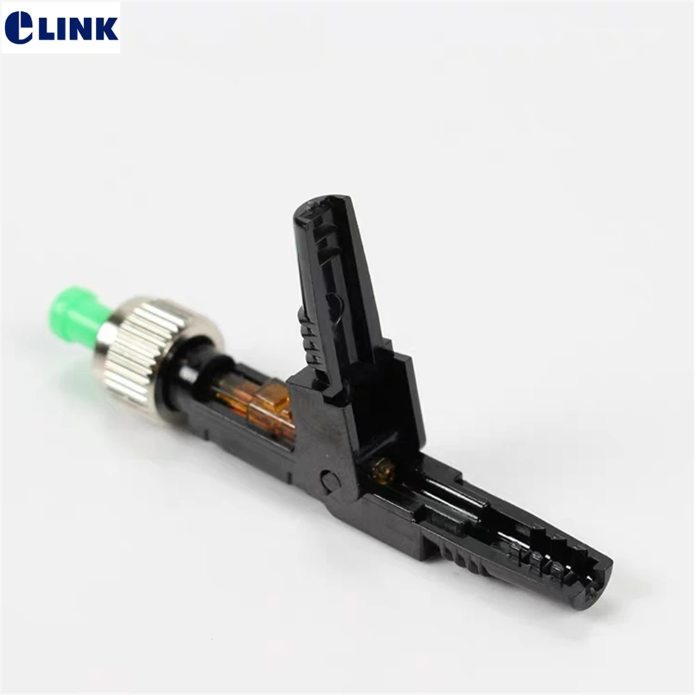 FC/APC Fiber Optic Fast Connector, Embedded Style, FTTH, Quick Connector, Cold Assembly, IL within 0.5dB ELINK, 100PCs