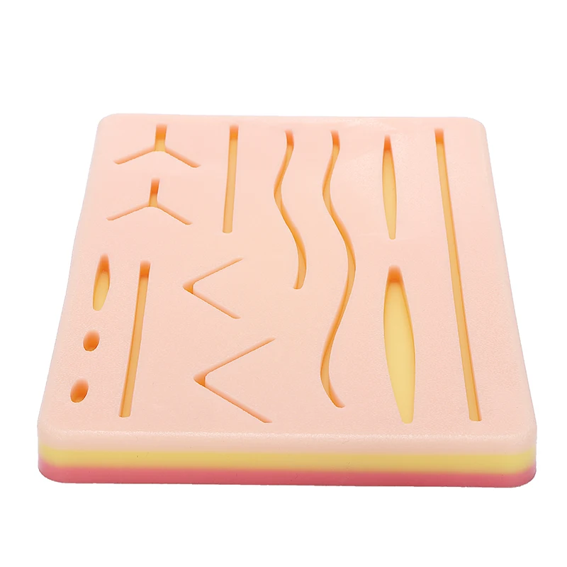 1pcs Practice Suture Pad Silicone Skins Pad Suture Incision Training Kit Traumatic Pistol Simulation Training Tools Accessories