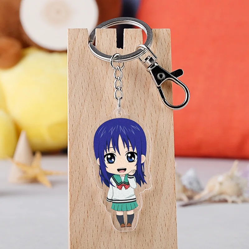 Anime The Disastrous Life of Saiki Kusuo Keychain Acrylic Figure Pendant Cartoon Image Keyring Wholesale