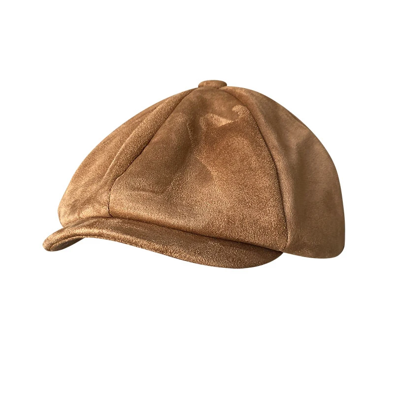 Retro Top Grade Suede Newsboy Caps Men Oversized head circumference Flat Caps Women British Gatsby Cap Autumn Winter Hat BLM223