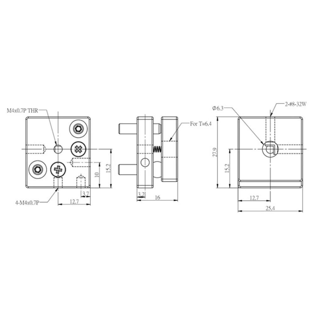 Double Axis adjusting prism frame  Clamping 1 inch Small lens reflector support  Optical experiment support frame