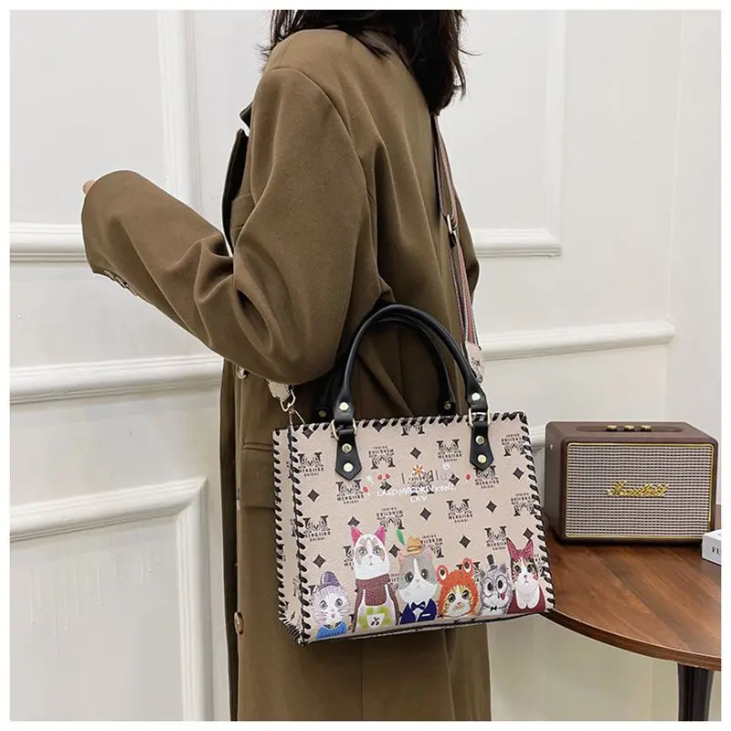 Customized Printed Tote Bag DIY Handmade Woven Bag Material Shoulder Bag Large Capacity High Quality Handbag