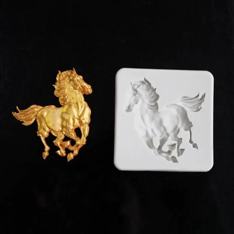 Running Horse  Silicone Mold DIY Chocolate Cake Fondant Epoxy Silicone Mold Cake Tool Baking