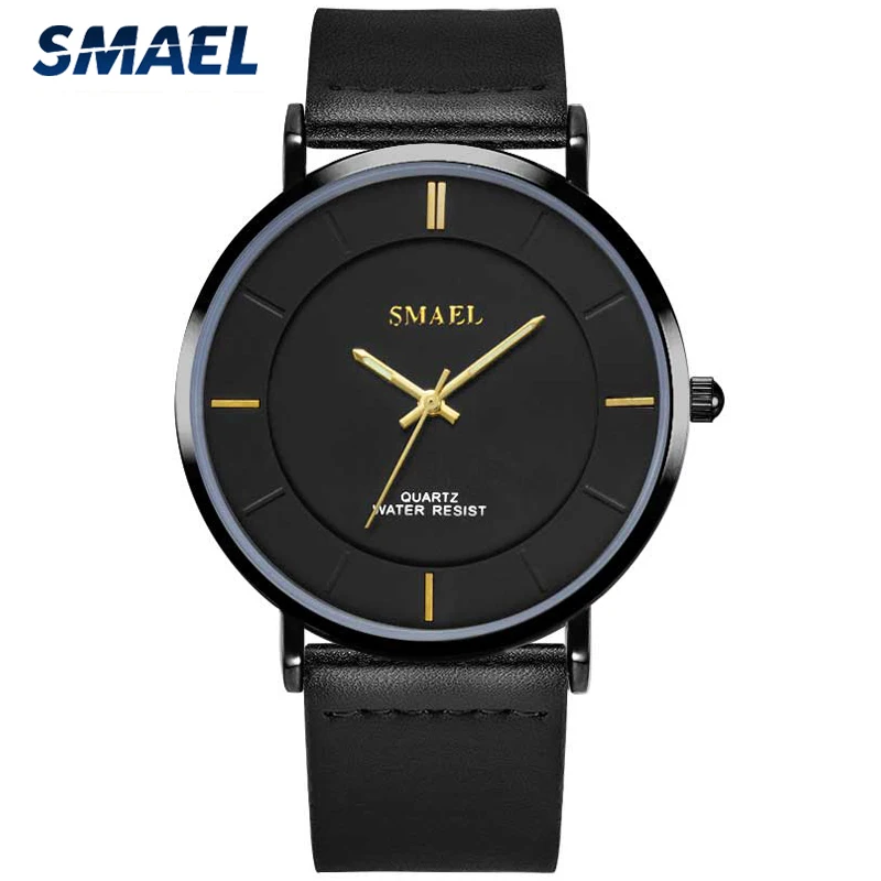 

SMAEL Mens Watches Top Brand Business Quartz Leather Sport Watch Men Luxury Casual Fashion Male Clock Wristwatch