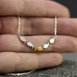 2020 New Small Animal Fish Dainty Silver Color Chains Necklace Chocker Necklaces for Women Female Fashion Jewelry Gift for her