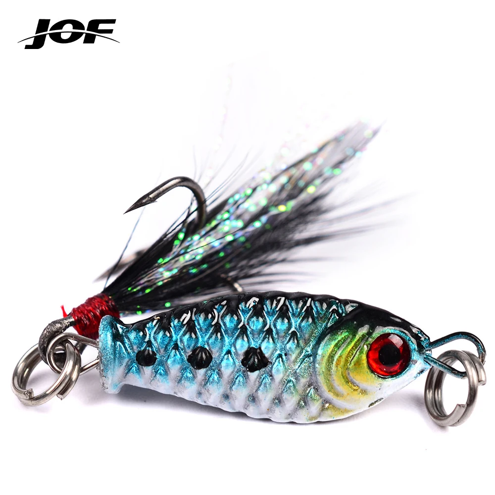 

JOF Metal Fishing Baits Fishing Lures Bass Spoon Crank Bait Saltwater Tackle Hooks Minnow Wobbler Multi-section Hard Bait 5.2g