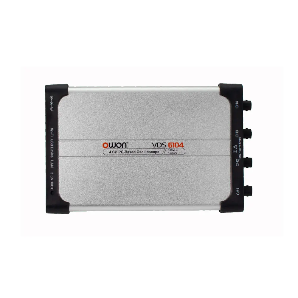 OWON VDS6074/VDS6104 Digital Meter 4 Channels 70MHz/100Mhz 8Bits Handheld Portable USB 10M Redcord Length