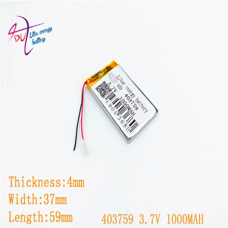 3.7V 1000mAh 403759 404060 403560 Lithium Polymer Li-Po li ion Rechargeable Battery For Mp3 MP4 MP5 GPS mobile bluetooth