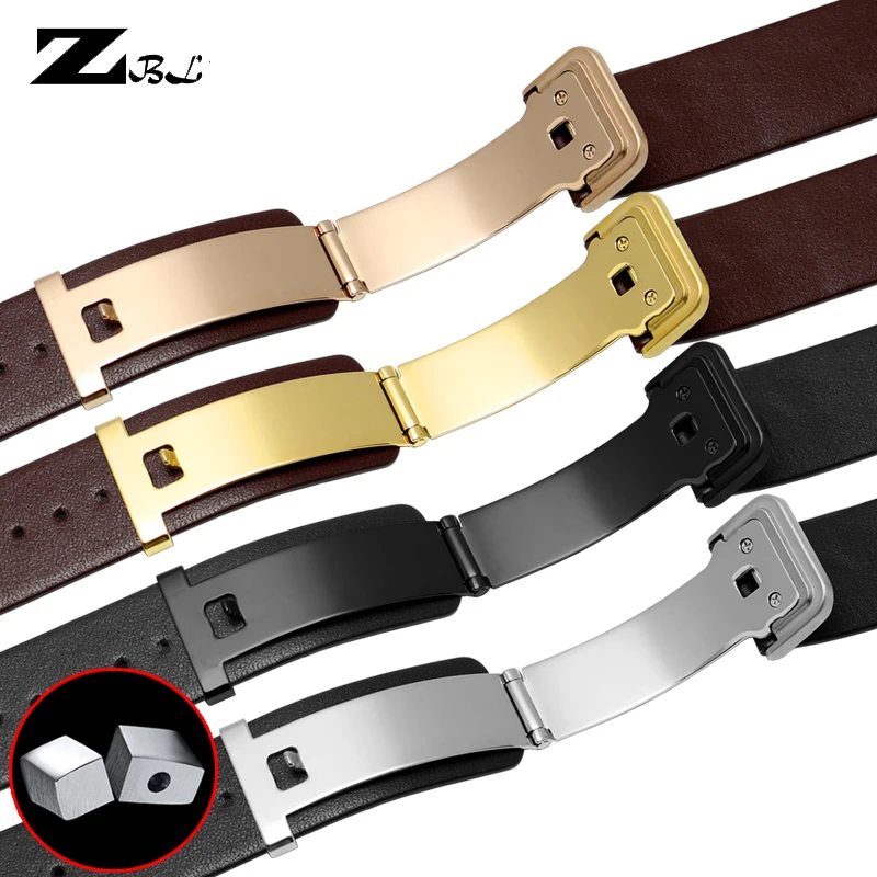 Quick Release Soft Calf Leather Strap Striped Watch Band for HUAWEI B2 B3 B5 B6 Series smart 15mm 16mm 18mm Leather Strap