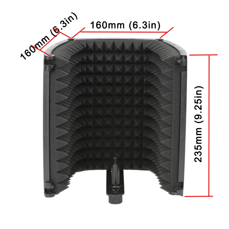 Freeboss-protector de pantalla de viento para micrófono, FB-PS68(69), ángulo ajustable, plegable, reducción de ruido, absorción de sonido